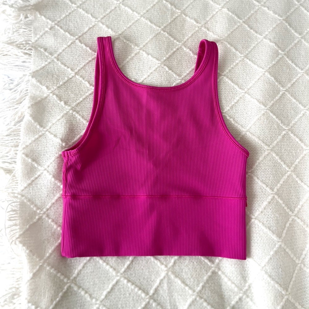 Lululemon Power Pivot Tank, Sonic Pink, Size 4 🩷